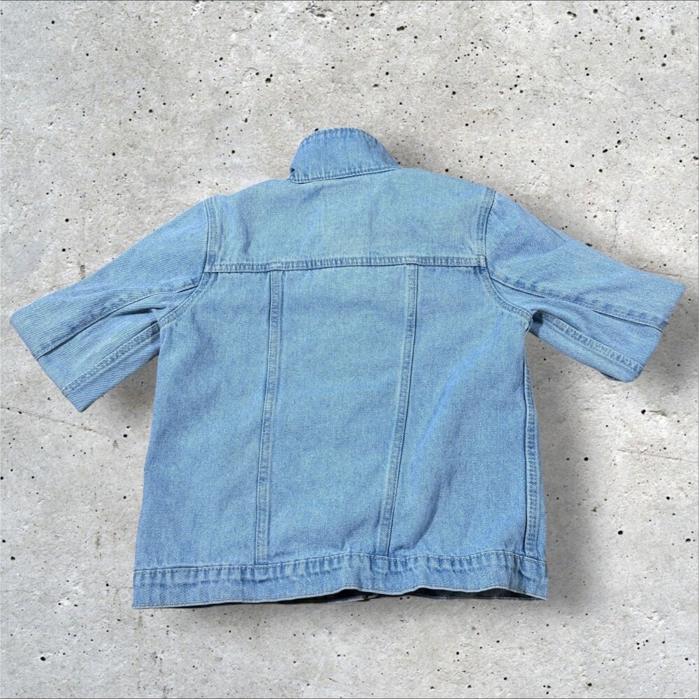 Vintage Levis Denim Trucker Jacket Youth XL Light Wash Button Up Jean Coat - Picture 2 of 8